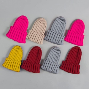 Gorro de punto de moda para niñas en varios colores