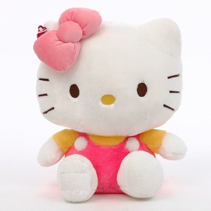 Peluche Hello Kitty de moda para niñas con lazo rosa
