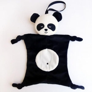 Peluche panda blanco y negro para niñas