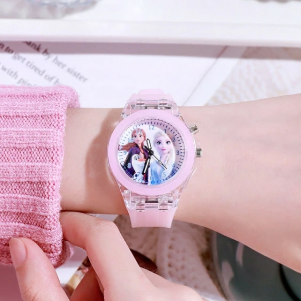 Reloj rosa Disney Frozen para niñas