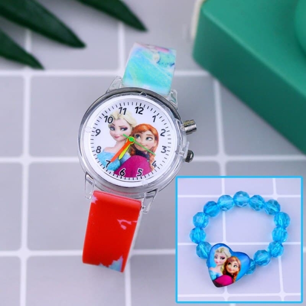 Reloj Frozen con pulsera para niñas reloj frozen con pulsera para ninas rojo