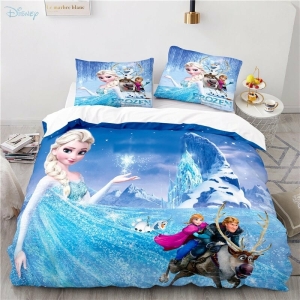 Juego de cama de 2 piezas Snow Queen para niñas. Buena calidad, muy original