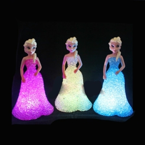 Luz nocturna LED Snow Queen para chicas a la moda