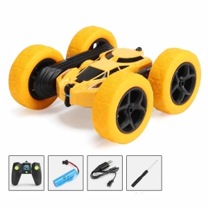 Coche teledirigido amarillo de 4 ruedas para niñas, con fotos en miniatura de los accesorios