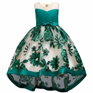 Vestido de princesa con motivos florales para niñas a la moda