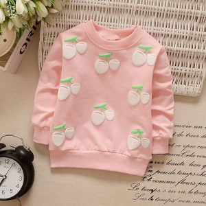 Bonita sudadera rosa para niñas con despertador