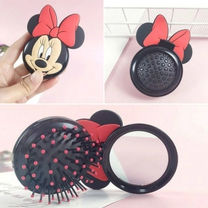 Combo de cepillo y espejo Minnie para niñas a la moda