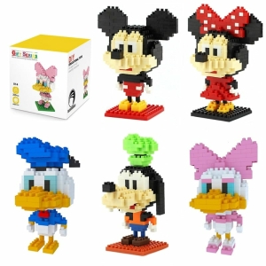 Juego de construcción Mickey Minnie Donald Daisy y Pluto para niñas con caja