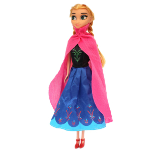 Muñeca Princesa Anna Reina de las Nieves con capa rosa