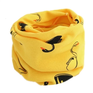 Bufanda de invierno de algodón amarillo y negro para niña