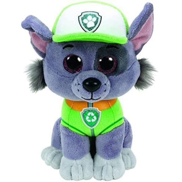Peluche de niña de la Patrulla Rocky con gorro de moda