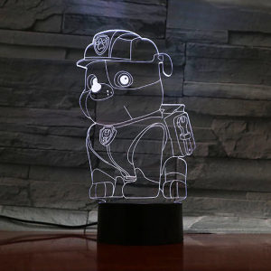 Ruben Patrol Lámpara LED 3D para niñas en una casa