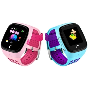 Reloj conectado con tarjeta SIM y pantalla táctil para niñas, disponible en dos colores.