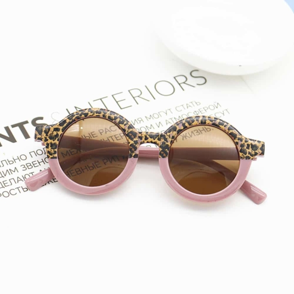 Gafas de sol de moda para niñas lunettes de soleil pour enfants r tro couleur unie r sistant aux ultraviolets rondes pratique nouvellerose 2