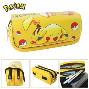 Estuche doble compartimento Pokémon, amarillo. Buena calidad y muy de moda