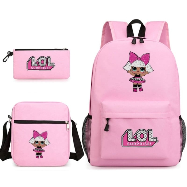 Mochila LOL Surprise para niñas - Juego multicolor de moda de 3 piezas