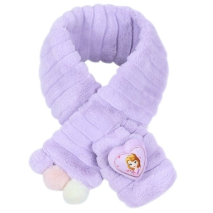Bufanda de princesa de felpa morada para niñas. Buena calidad y muy cómoda