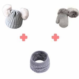 pack de invierno para niñas: guante + bufanda + gorro
