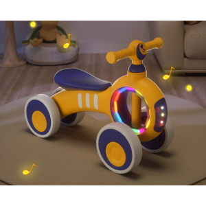 Portabebés en forma de bicicleta de niña con fondo de guardería