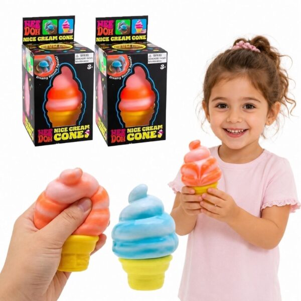 Juguete antiestrés «squishy» de Needoh con forma de cucurucho de helado IMG squishy anti stress nee doh forme cornet glace9
